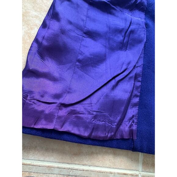 Stephanie Andrews Pure wool blue‎ vintage Blazer Women Size 6 - Picture 6 of 10